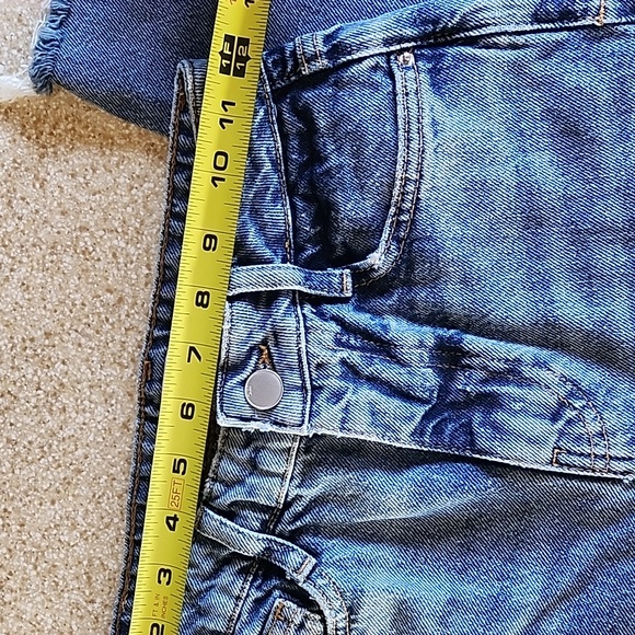 Zara High Waist Frayed Hem Jeans Size 24 - Picture 4 of 12